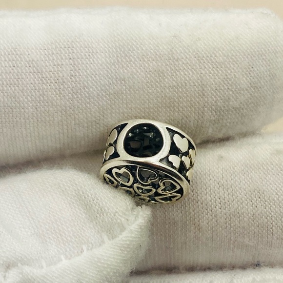 EUC Pandora 791980 Sterling Silver Loving Sentiments Heart Openwork Charm - Picture 8 of 10